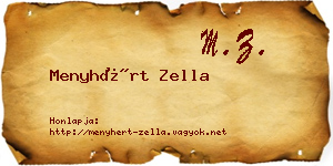 Menyhért Zella névjegykártya